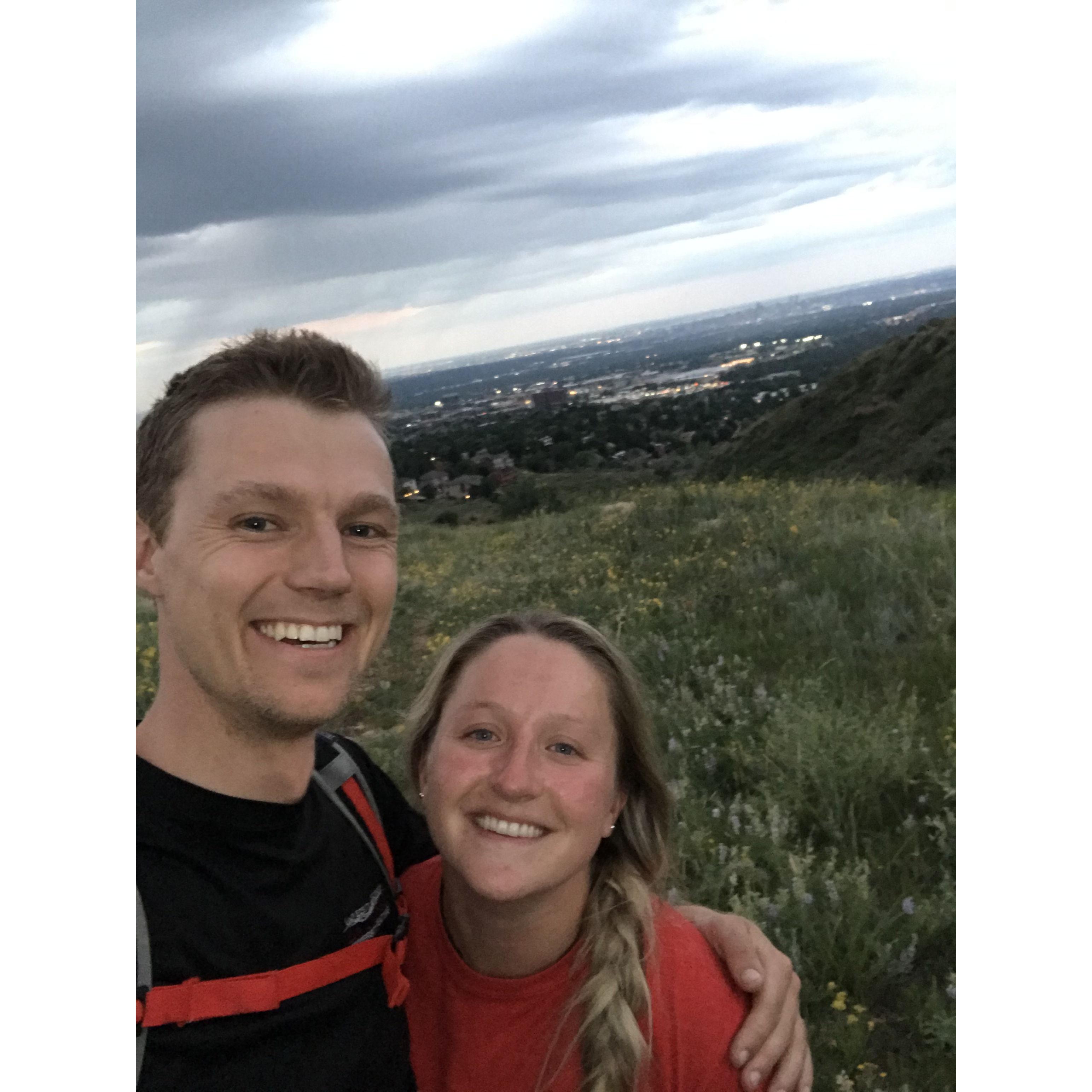 Our first hike on Green Mountain behind our first residency in CO :)