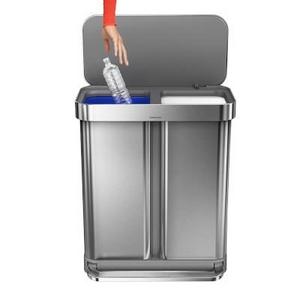 simplehuman™ 58-L. Dual Compartment Rectangular Step Can