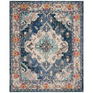Monaco Navy/Light Blue 8 ft. x 10 ft. Area Rug