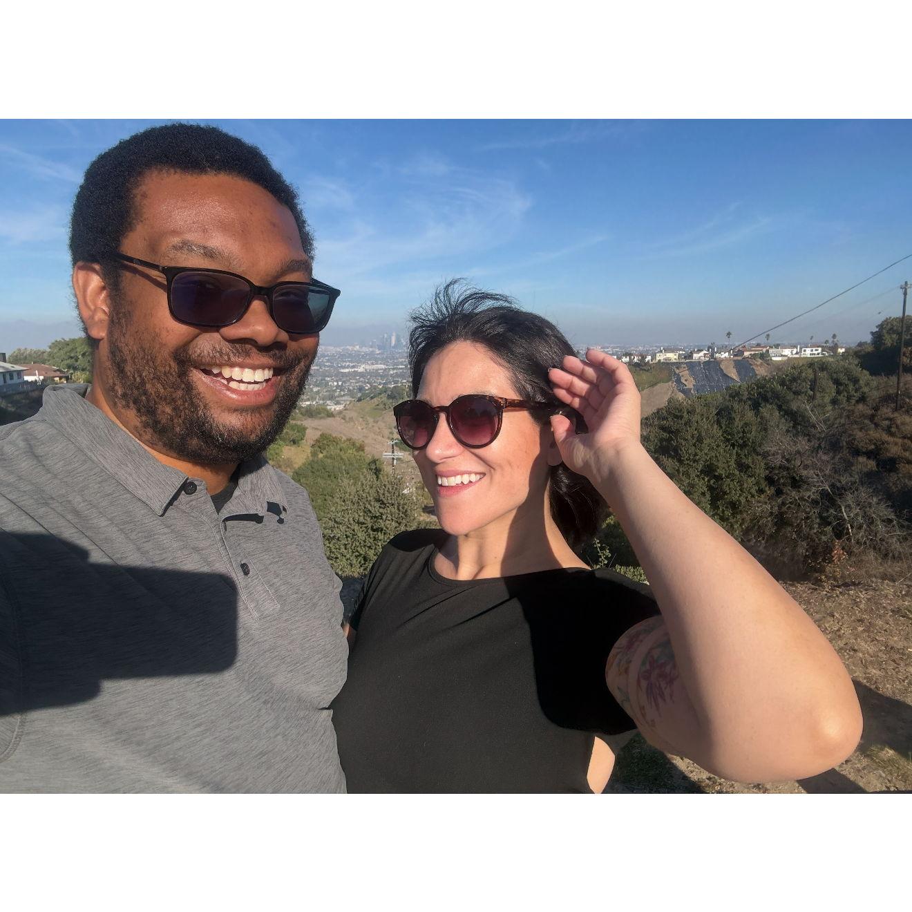 Frisbee golf and hike in LA.