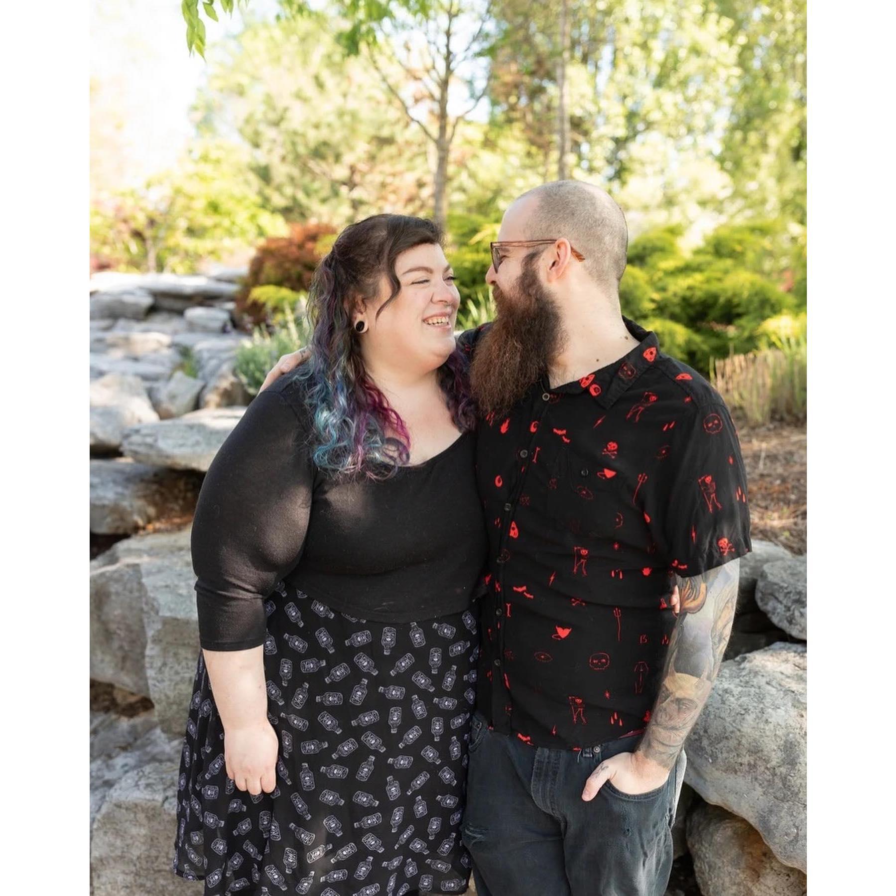 Couple photo from their Harley's immediate family's spring photoshoot.