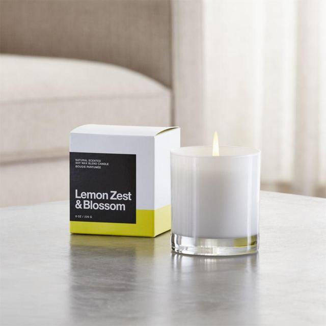 Lemon Zest and Blossom Scented Candle