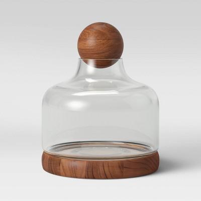 13&#34; Recycled Glass/Wood Terrarium Blue - Smith &#38; Hawken&#8482;