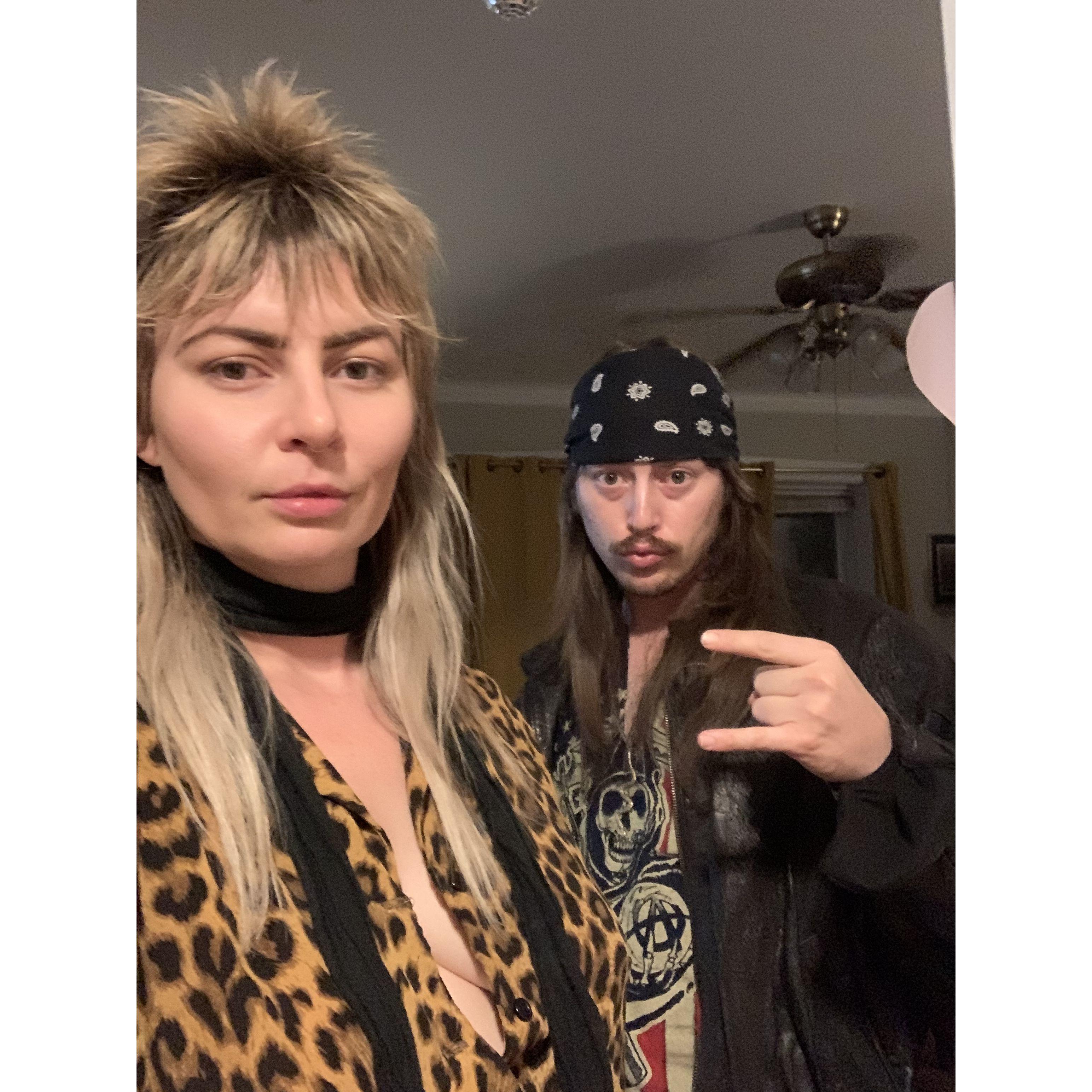 Halloween as Bret Michaels and Rod Stewart!!!