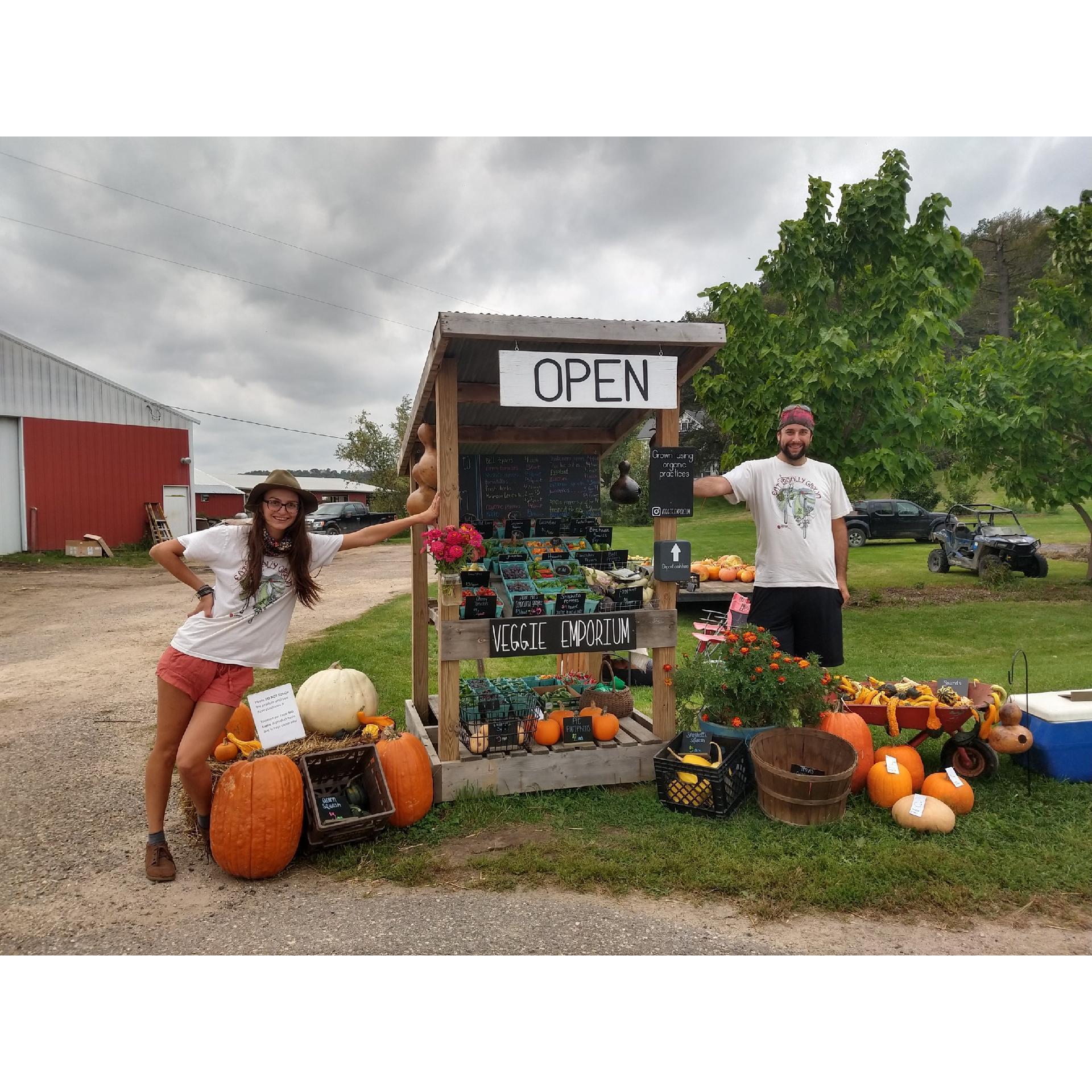 Getting ready before Veggie Emporium's largest event Fermentation Fest 2020.