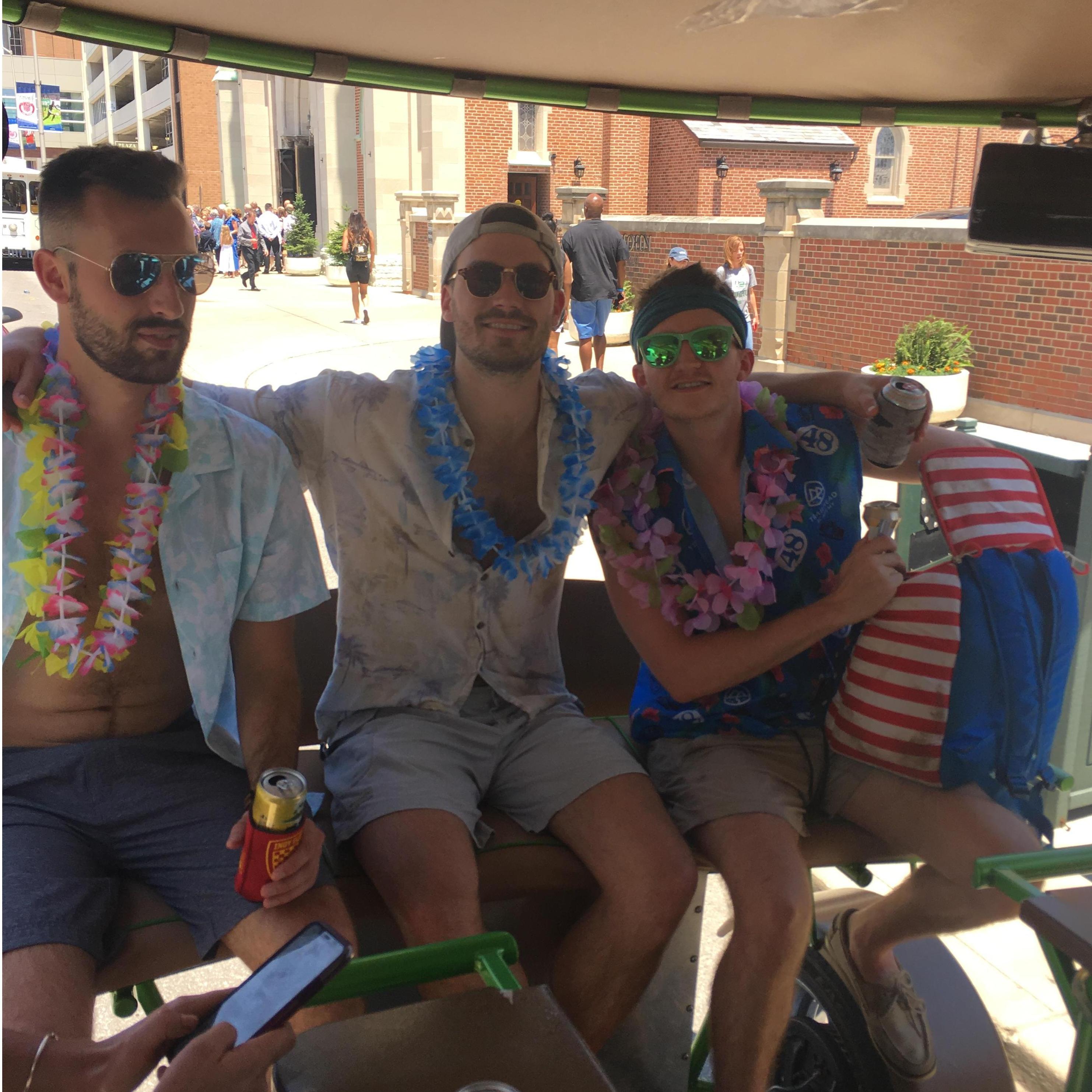 Some of the boys riding the Pickled Peddler.