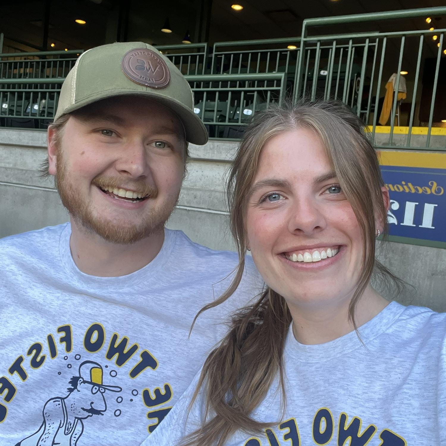 First Brewers game, we won!