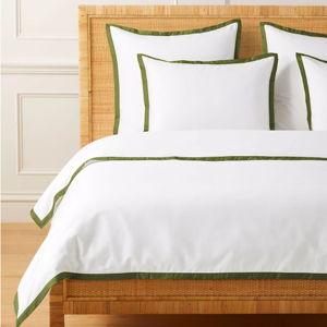 Border Frame Sateen Duvet Cover - Grove
