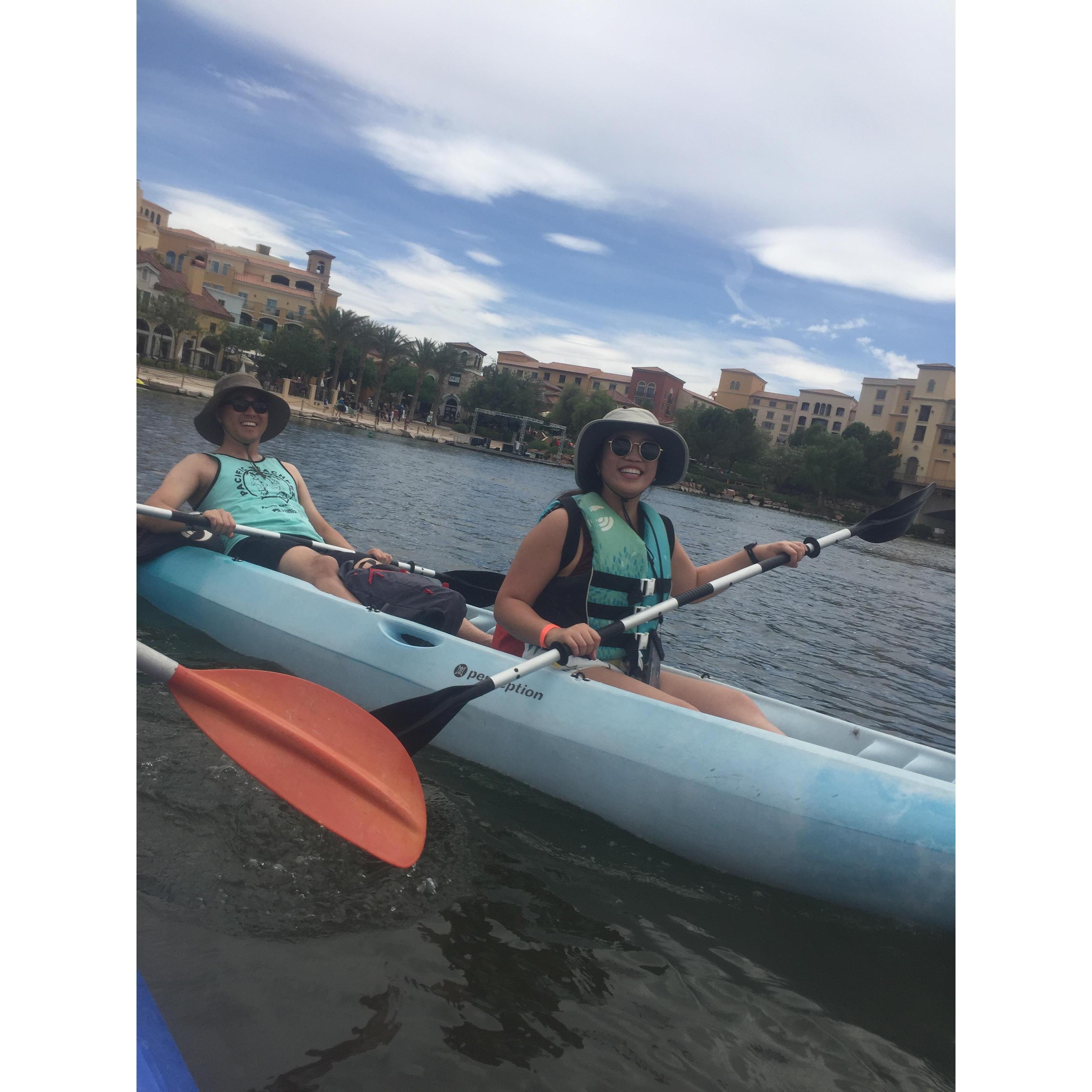 Kayaking at Lake Las Vegas