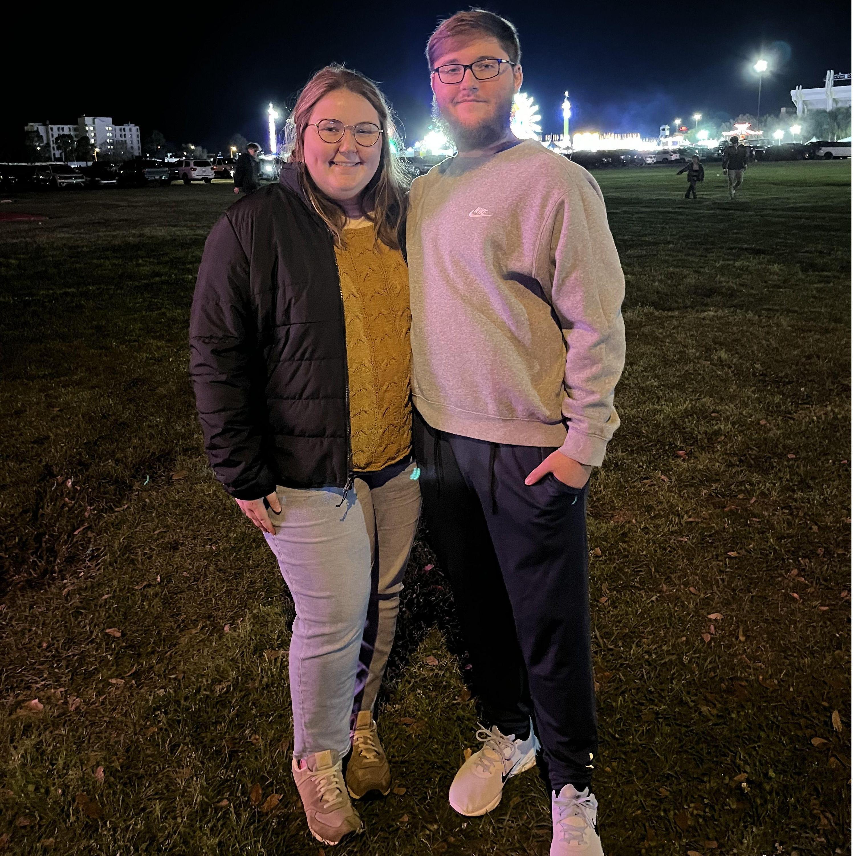 Bundled up on a cold night for a Mardi Gras Parade! 2.18.23.