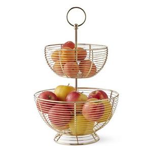 Gold Tiered Fruit Basket