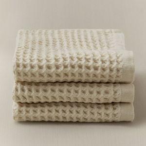 WAFFLE COTTON HAND TOWEL (PACK OF 3) Beige
