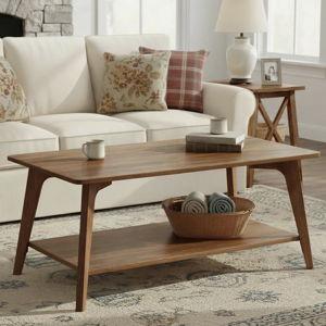 39.4" Coffee Table with Storage for Living Room - Brown