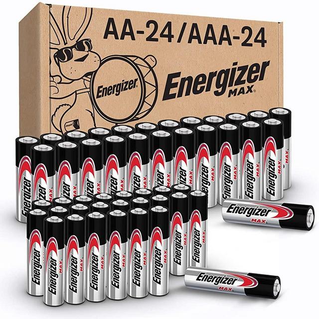 Energizer MAX AA Batteries & AAA Batteries Combo Pack, 24 AA and 24 AAA (48 Count)