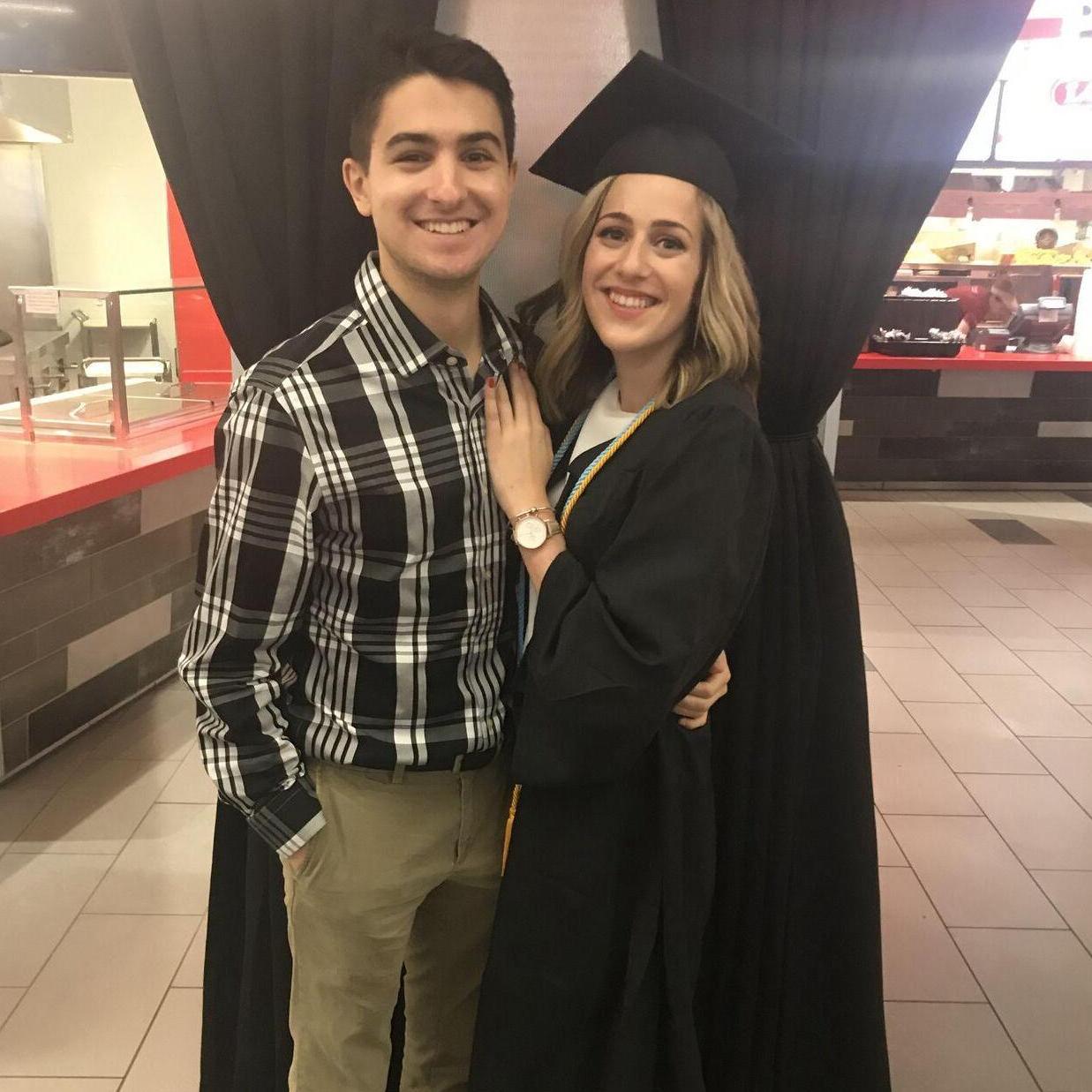 Maddy graduates, and of course we take a picture where we used to study together (Popeyes ๐คฆ๐ผโโ๏ธ)