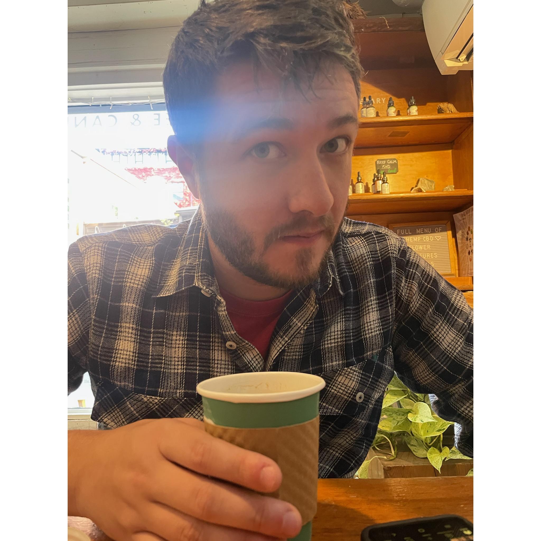 Pensive thoughts over a nice cup of coffee