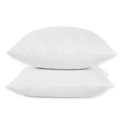 Puredown Feather 18-Inch Square Pillow Insert in White (Set of 2)