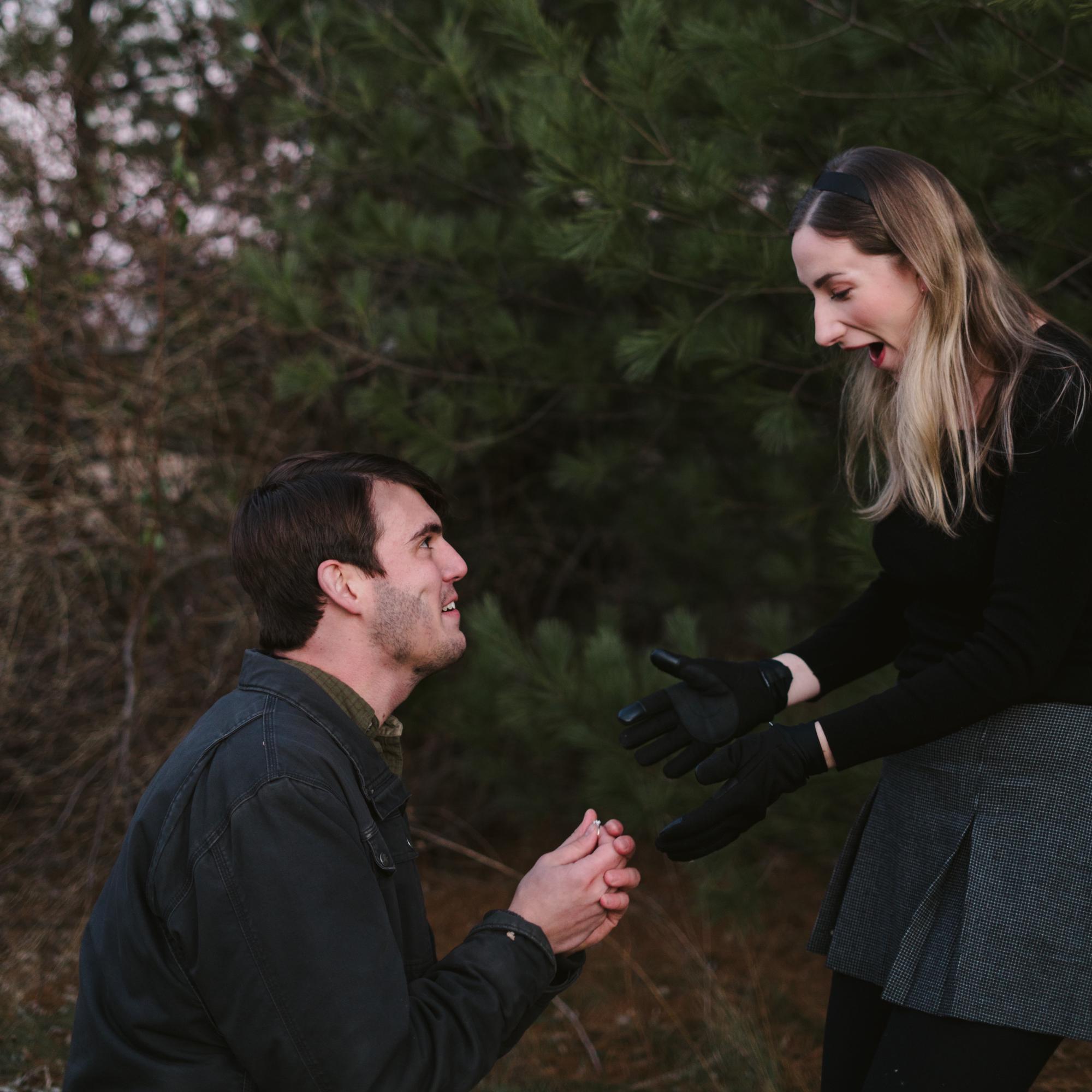 This was the real proposal moment! I was a truly surprised.