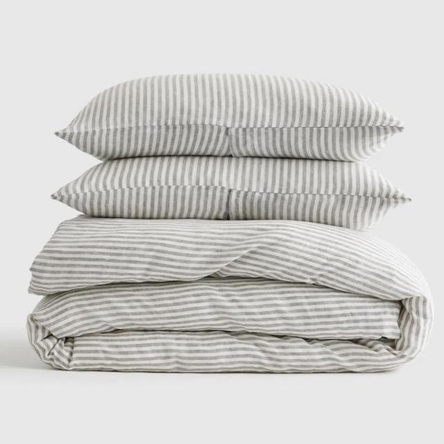 European Linen Stripe Duvet Cover Set | Quince