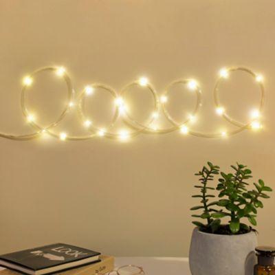 Kikkerland® 10-Foot LED Rope String Lights in Silver
