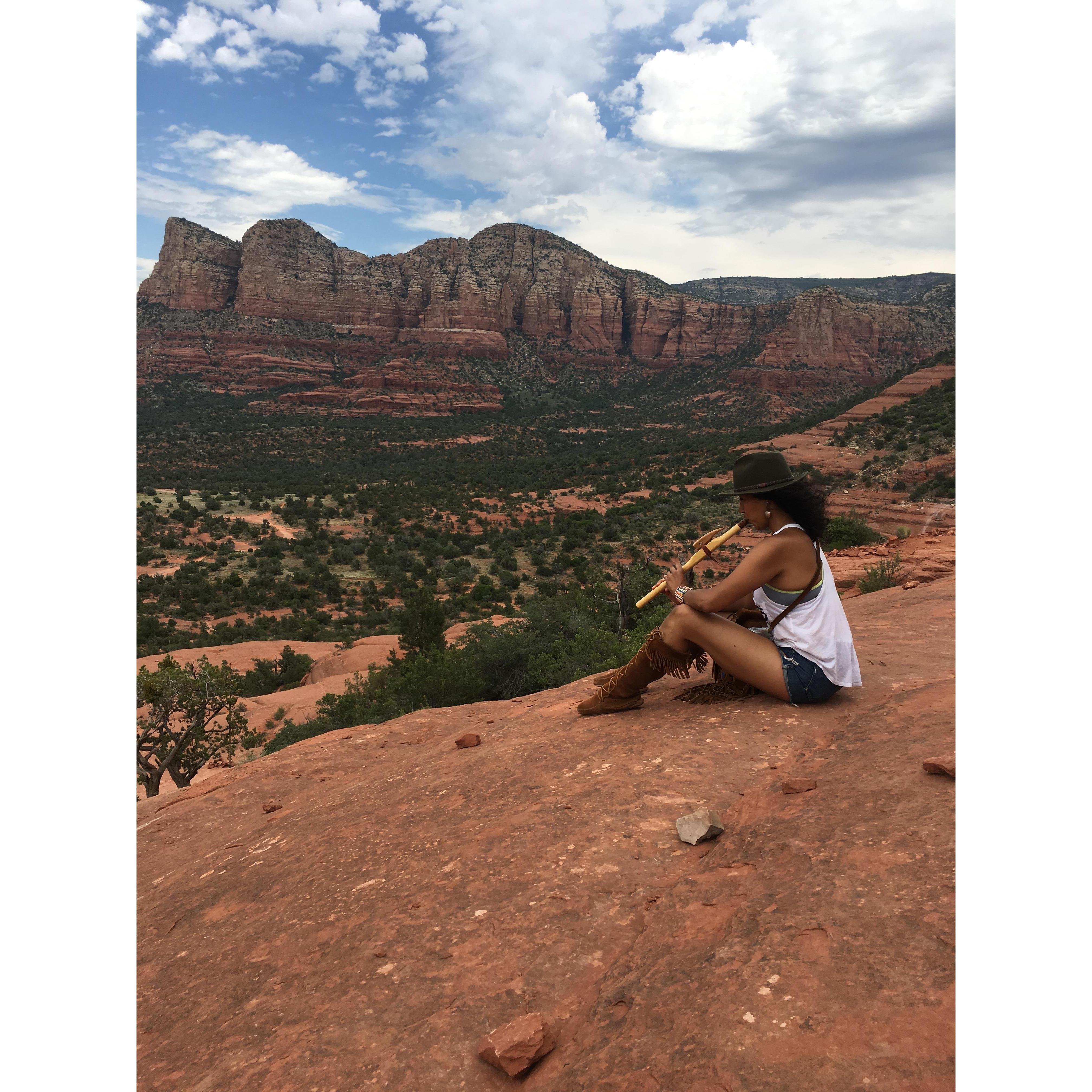 Prayers from the flute to the Wilds of Sedona, Arizona