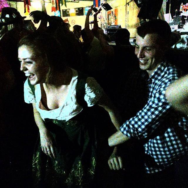 Learning how to polka at Oktoberfest in Waterloo! A perfect weekend trip with our family and friends!
