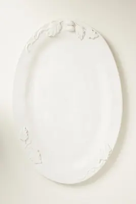 Oak Leaf Stoneware Turkey Platter
