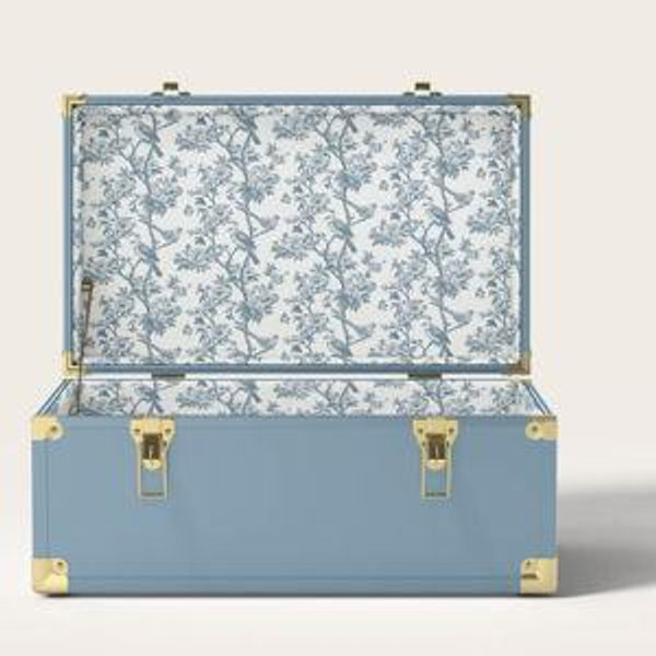 Standard Wedding Trunk (Blue with birds and branches)