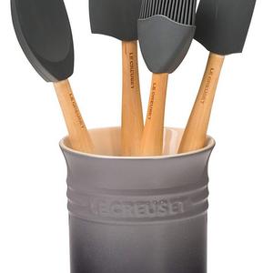 Le Creuset of America Craft Series 5Piece Utensil Set with Crock -Oyster