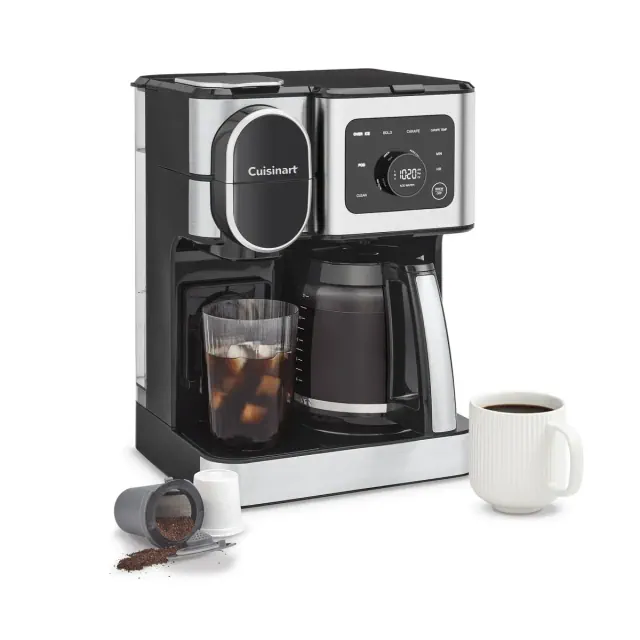 Cuisinart Coffee Center 2-in-1 12 Cup Carafe + Single Serve Coffee Maker Stainless Steel