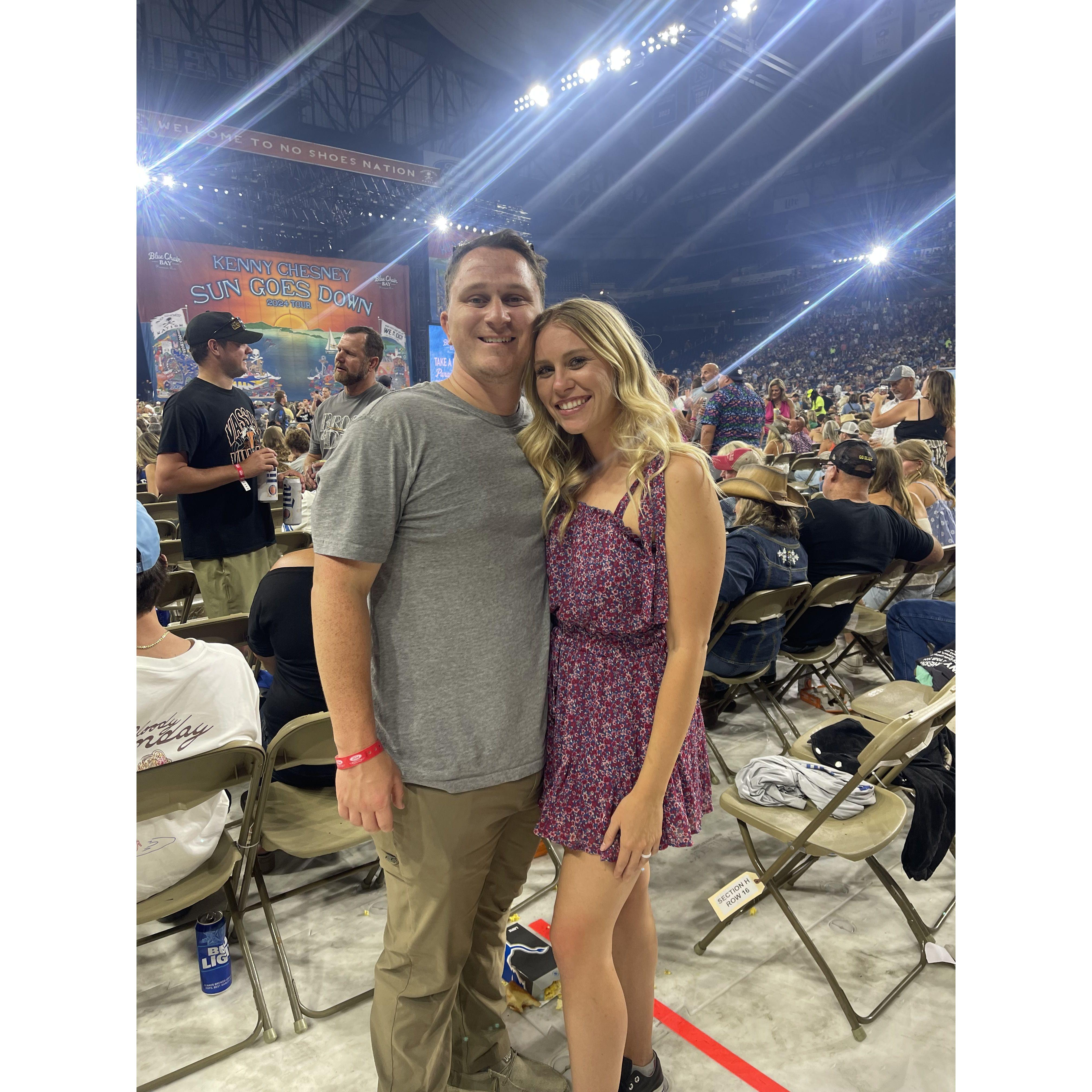 Kenny Chesney Concert during our time in Detroit!
