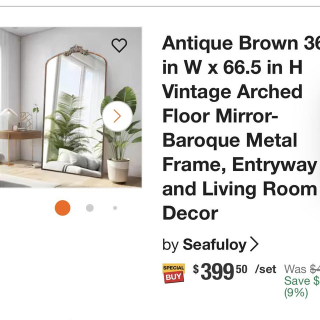 Oversized full length mirror