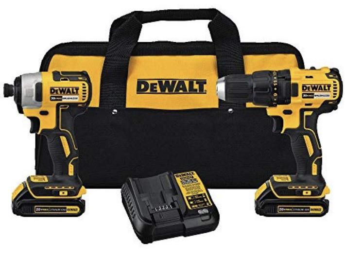DEWALT DCK240C2 20v Lithium Drill Driver/Impact Combo Kit (1.3Ah) and Drill Bit set, 21-piece