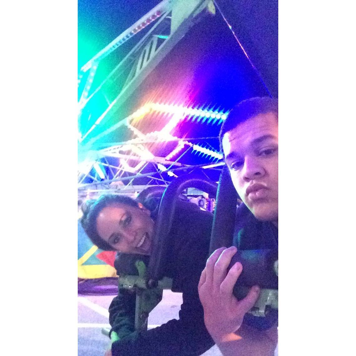 Devin asked Maddy to be his girlfriend on February 13th while hanging upside down on a roller coaster! Very romantic;)