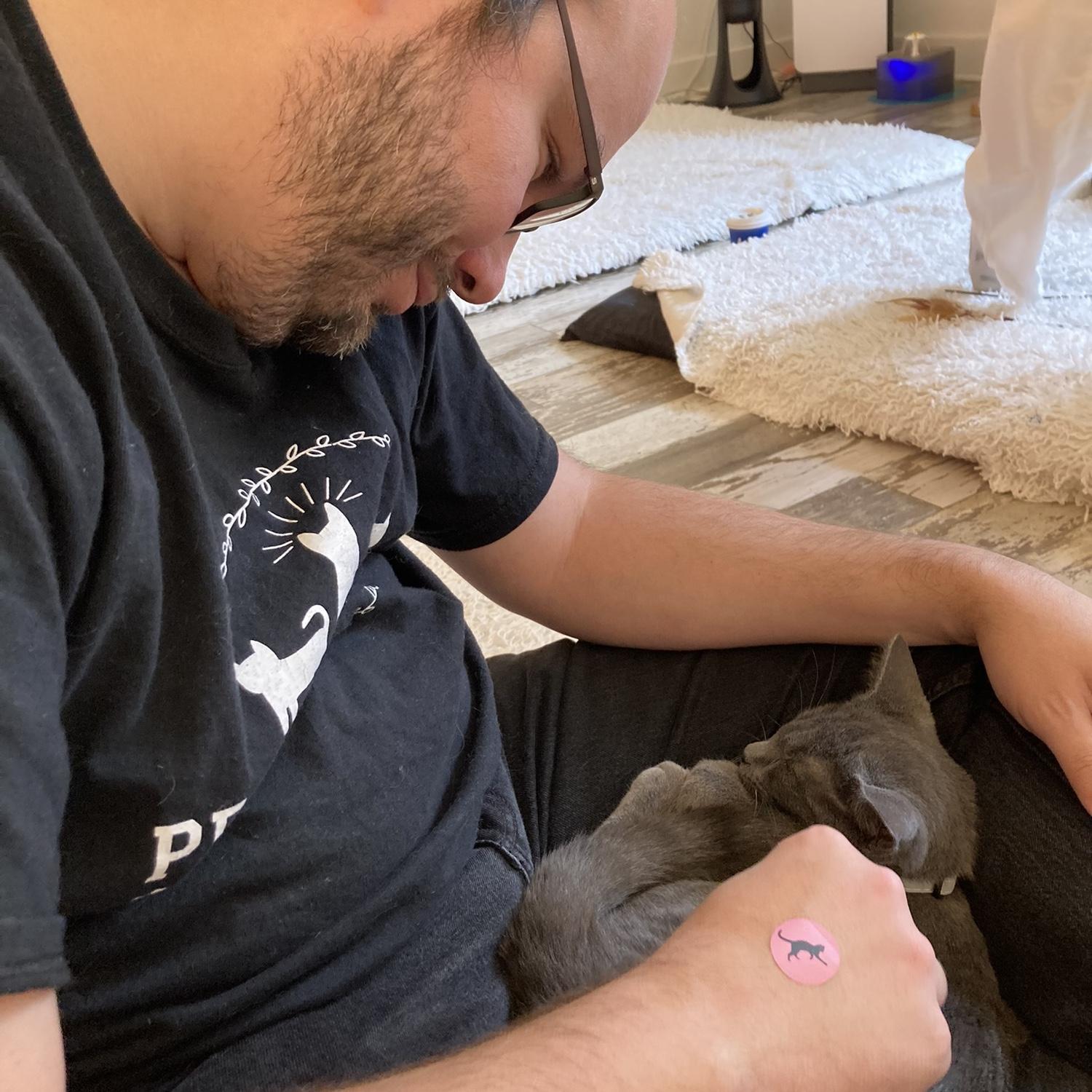 We almost got another cat when we went to the DC cat cafe… Smokey was the sweetest little boy, we fell in love with him.