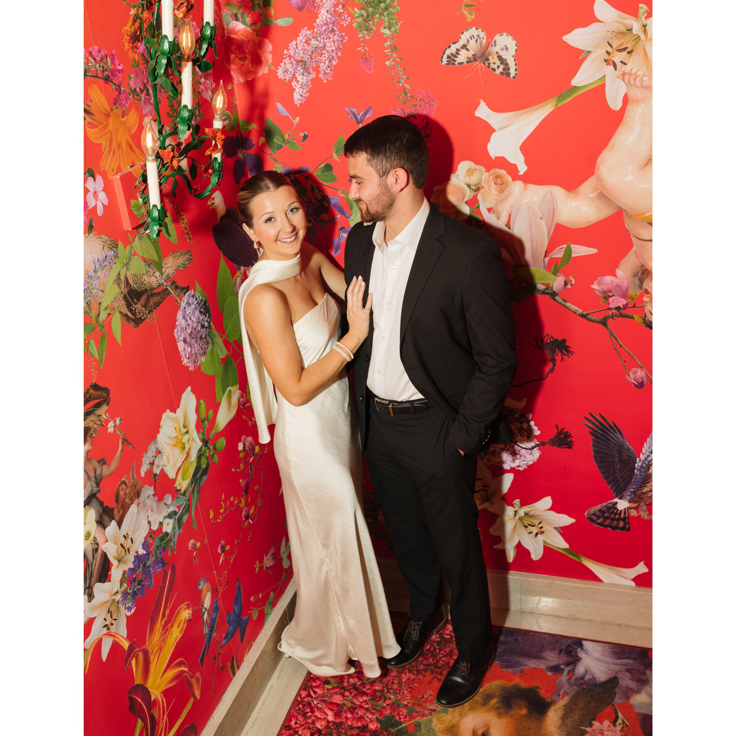 3/11/25 Engagement Photos - 21c Museum Hotel with the iconic floral staircase!