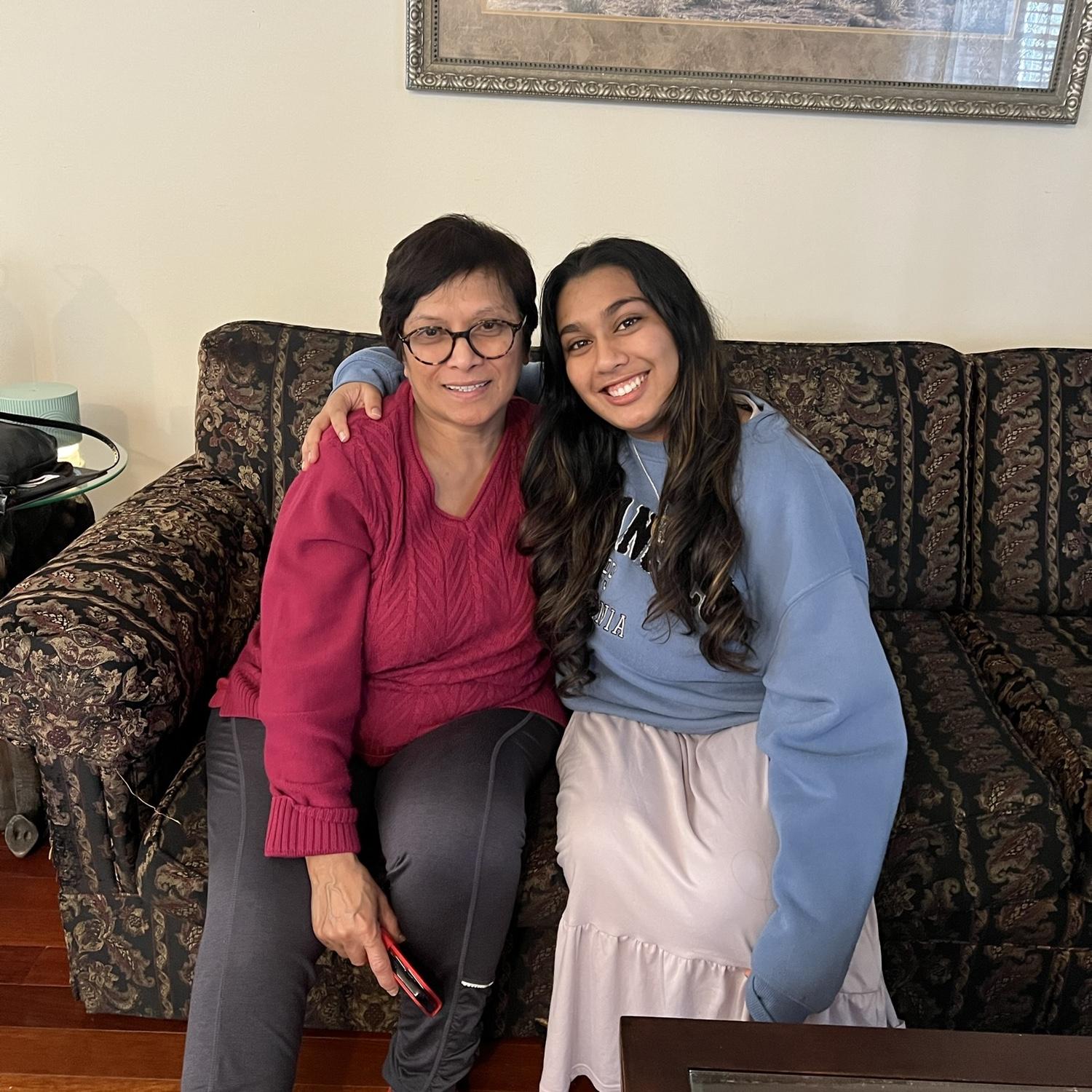 Grace & her godmother, Lavindra Almeida
