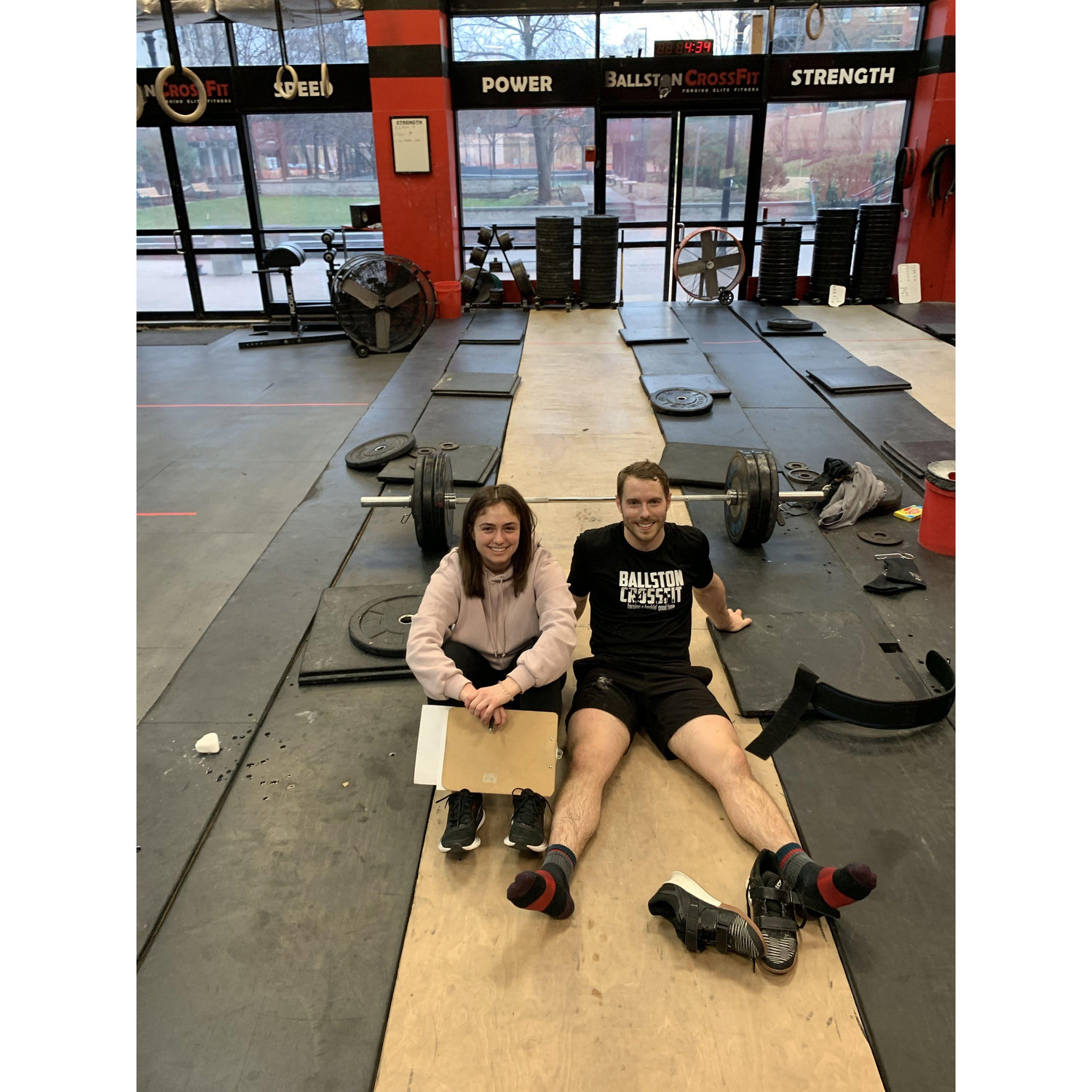February 2023 - the first time Emily had the honor of judging Logan's participation in the CrossFit Open