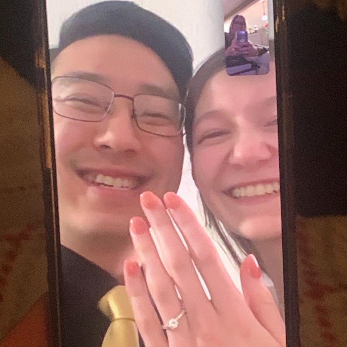 Telling Allison's parents we're engaged!