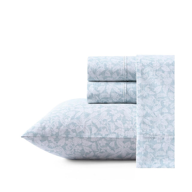 Tommy Bahama Home Koya Bay Cool Zone Cotton Percale 4 Piece Sheet Set, Queen