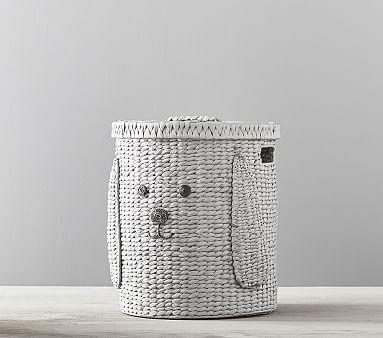 Puppy Shaped Wicker Hamper
