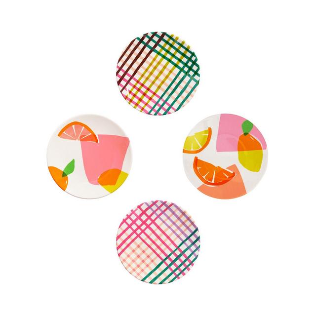 kate spade new york Citrus Celebration Melamine Tidbit Plates, Set of 4