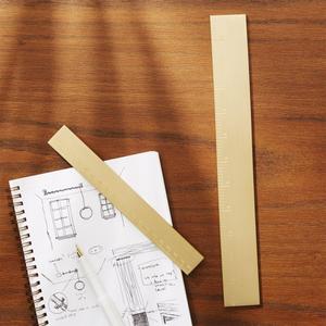 2-Piece Solid Brass Studio Ruler Set