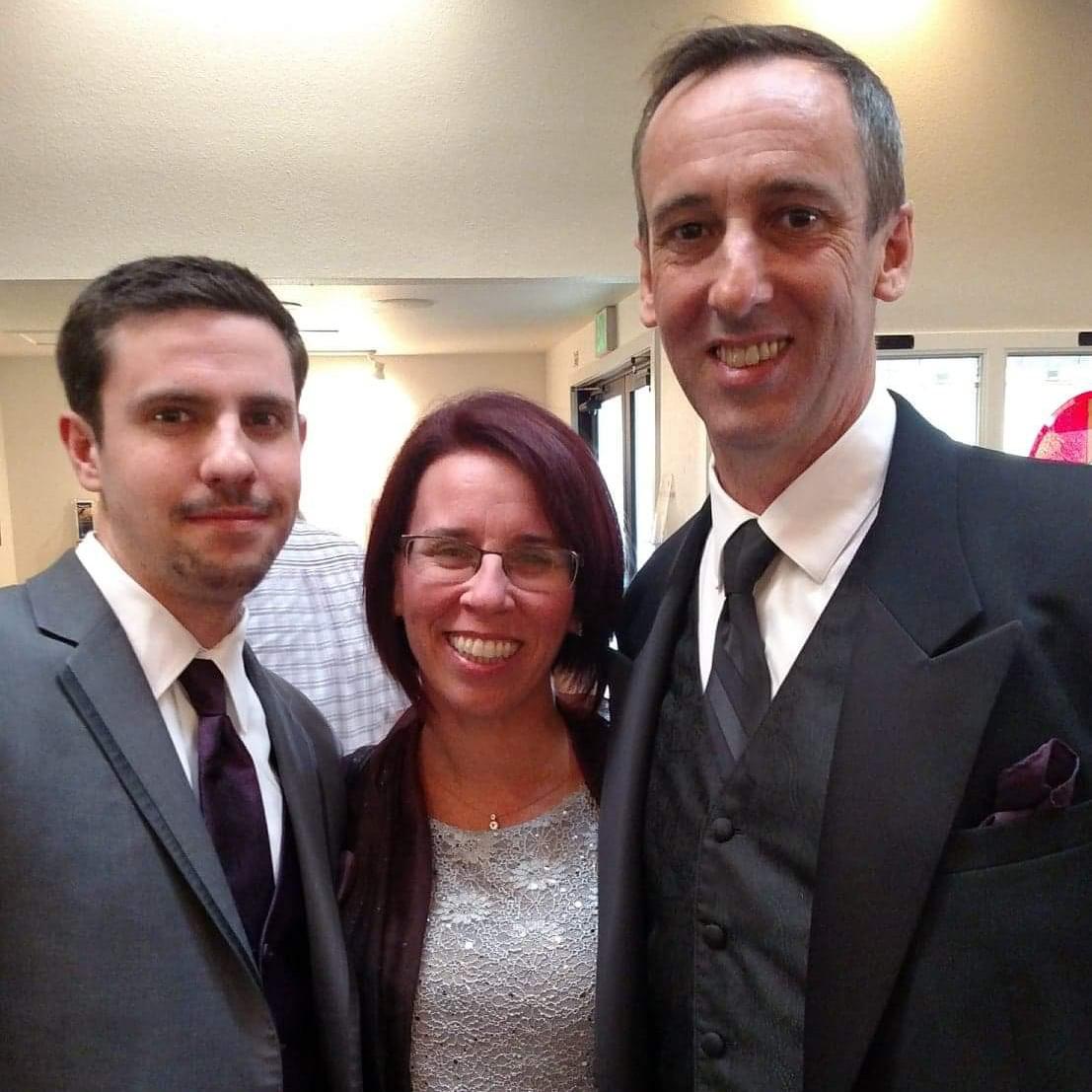 Posing with Spencer at Daniel's wedding