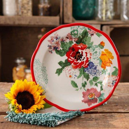 The Pioneer Woman Country Garden 8.5" Decorated Salad Plates, Set of 4