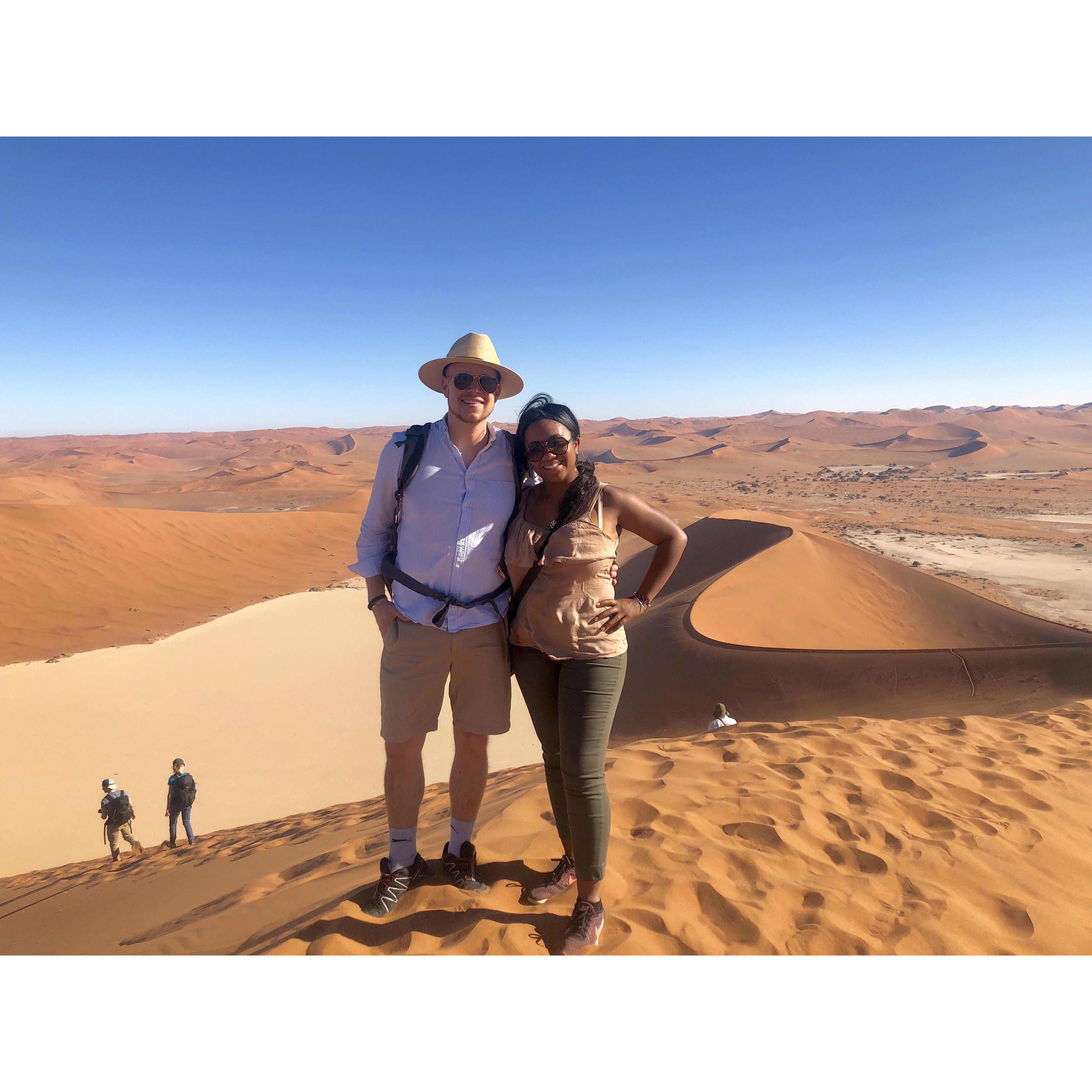 Hiking up Dunes in Namibia, Africa June 2019