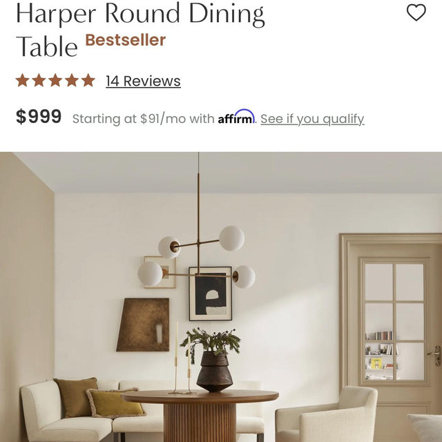 Harper Round Dining Table