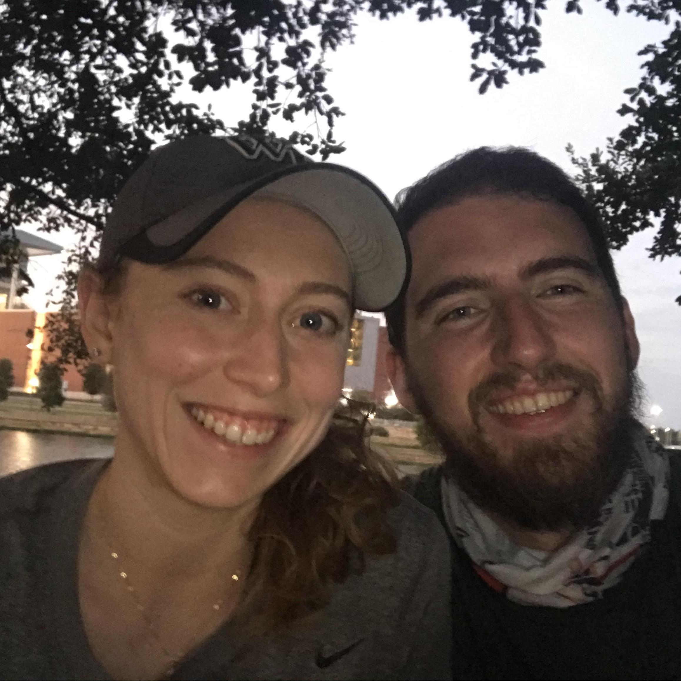 Katie and Luke's picnic date on the river- this is the spot where Luke proposed ~8 months later! Don't worry, he trimmed his beard for the proposal :)