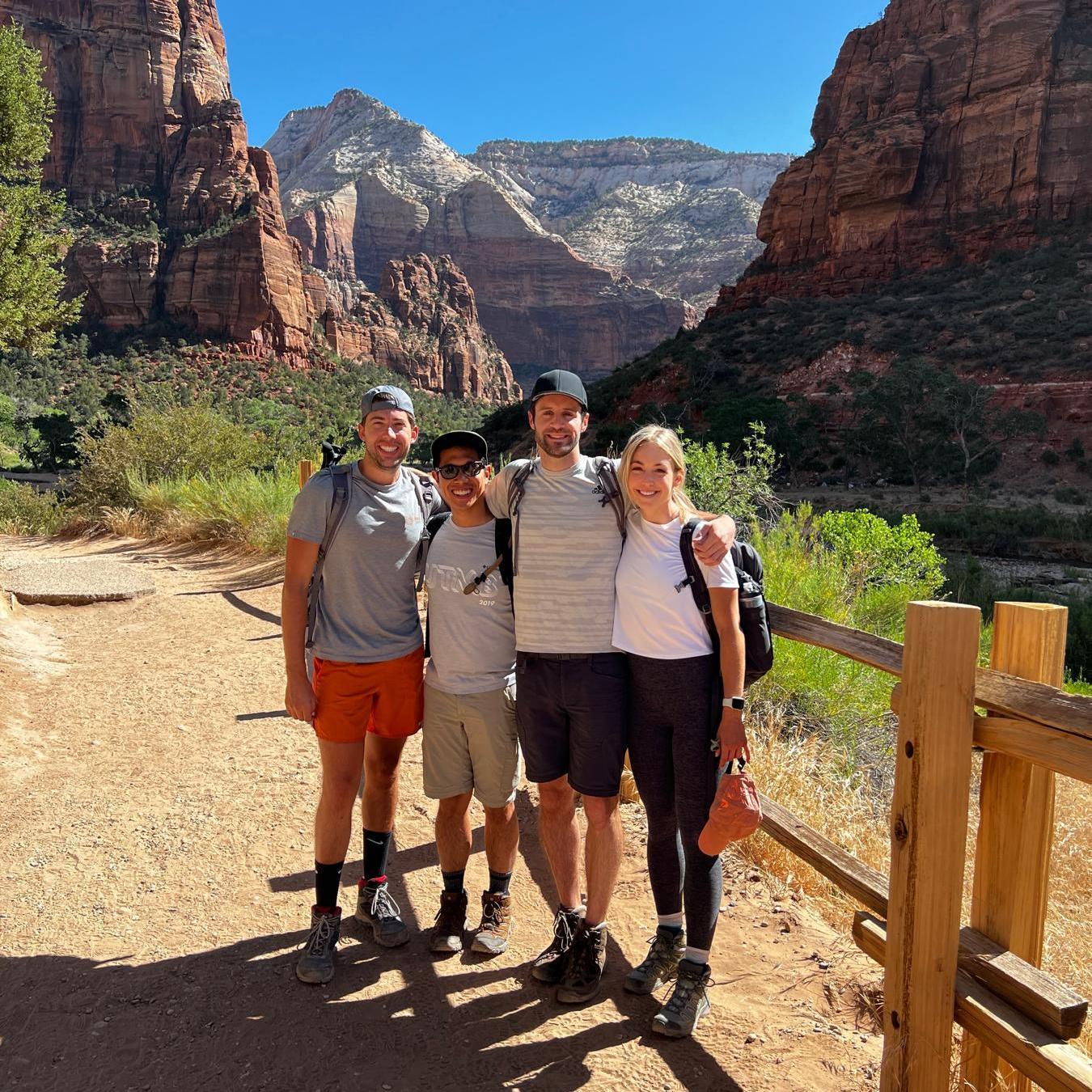 Right before we got engaged at Angel's Landing in Zion National Park
