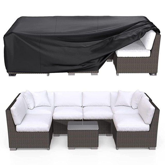 BROSYDA Patio Furniture Covers Waterproof, 90" L × 62" W ×28" H Rectangular Outdoor Furniture Set Covers, Durable Heavy Duty 600D Oxford Patio Furniture Set Covers for Outdoor Table Chair